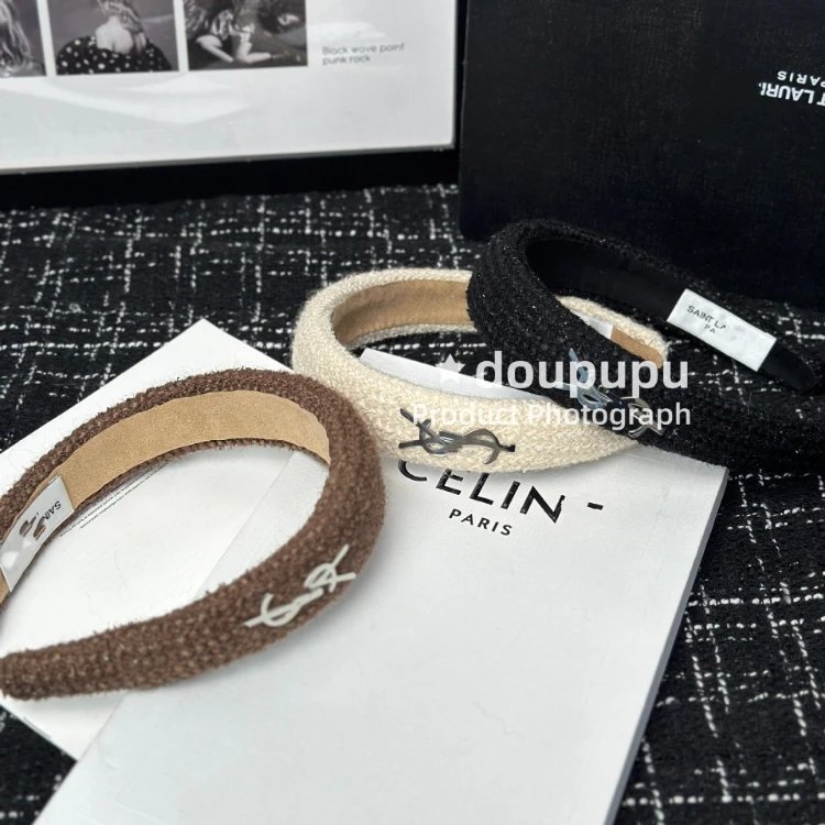 Saint Laurent Uncategorized Bouclé Monogram Headband image 4