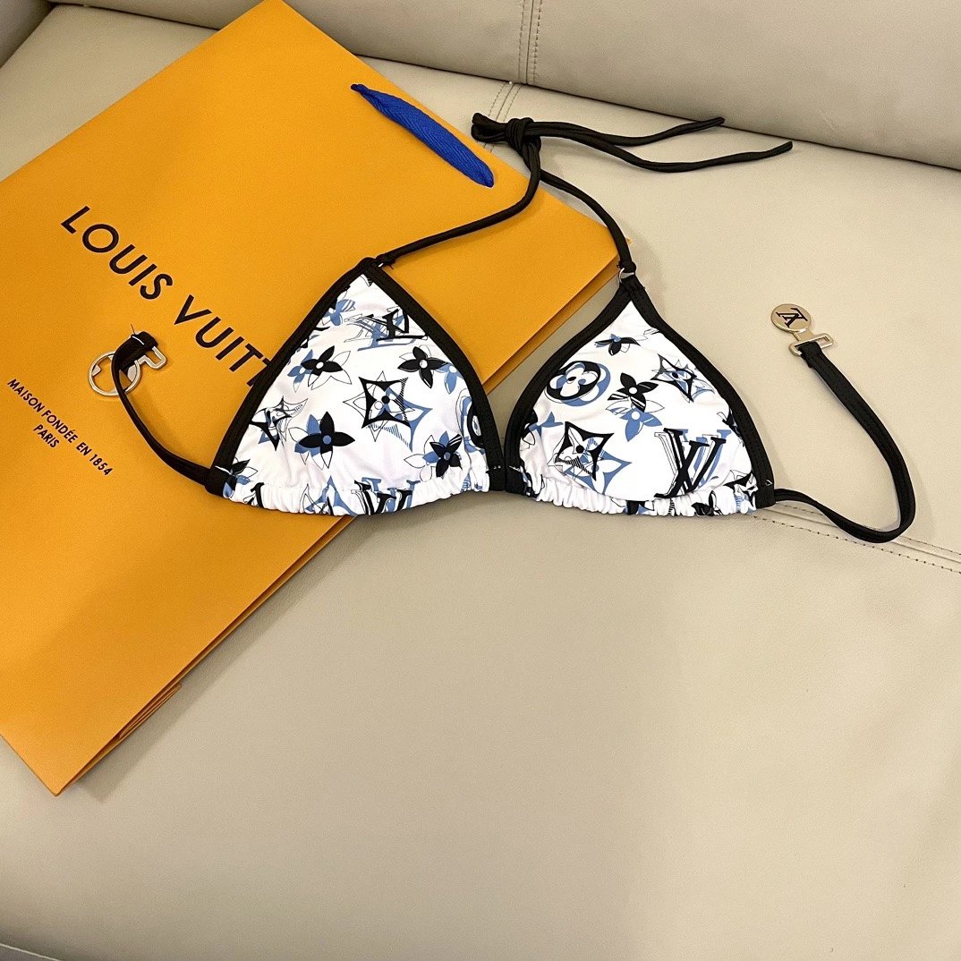 Louis Vuitton Swimwear Triangle tie-side bikini set image 12