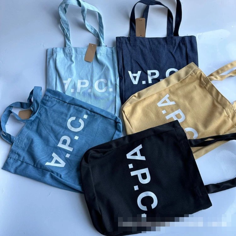 A.P.C. Logo Canvas Tote Bag