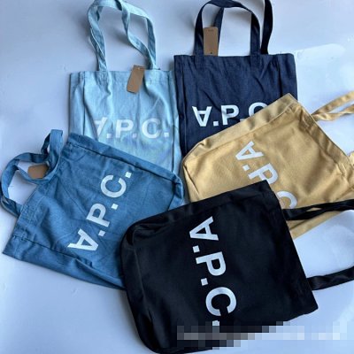 A.P.C. Logo Canvas Tote Bag