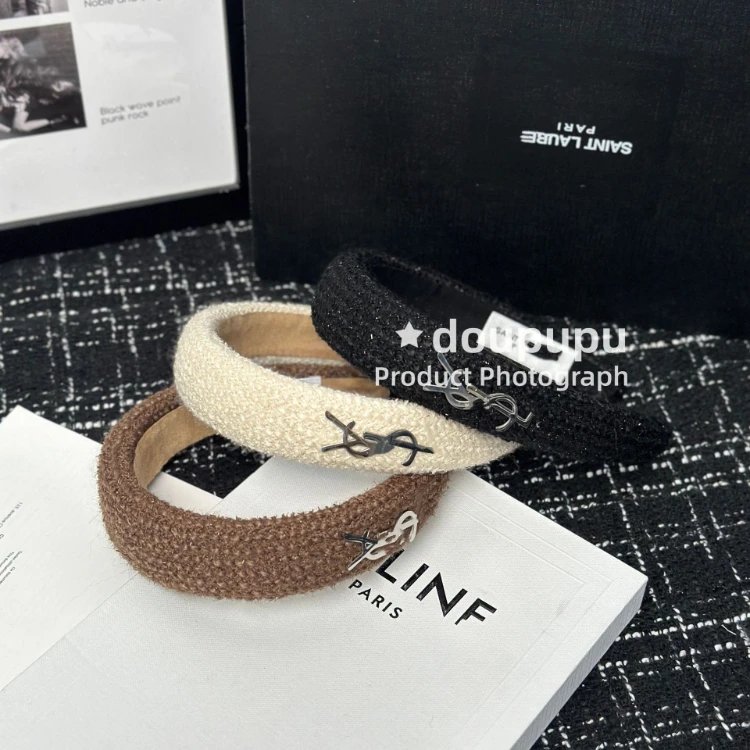 Saint Laurent Uncategorized Bouclé Monogram Headband image 5