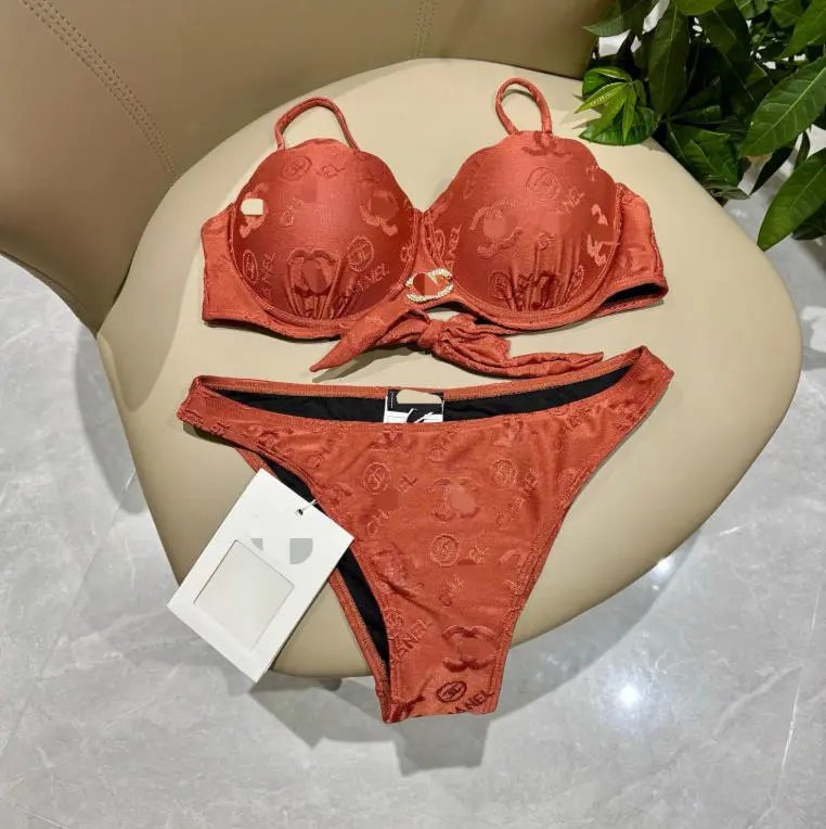 Chanel Swimwear Jacquard logo print padded underwire one-piece swimsuit — 3