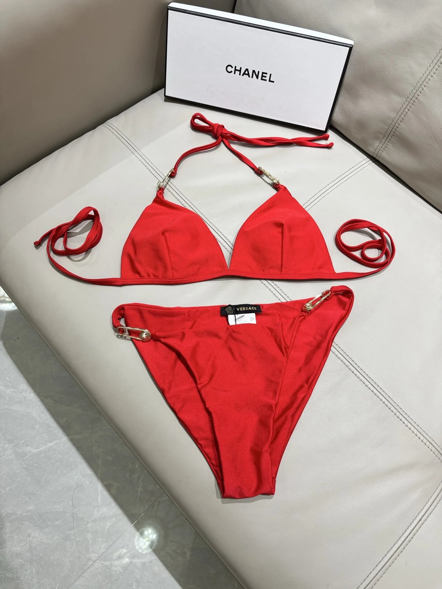 Versace Swimwear Two-Piece Triangle Bikini Set — 5