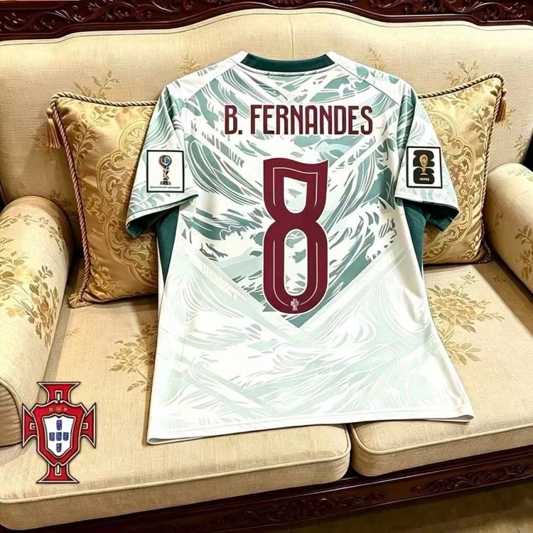 Unbranded Football Jerseys Portugal National Team Home/Away Jersey with Player Name and Number — SKU-S-08-26 Portugal Away Jersey – No. 8 Fernandes
