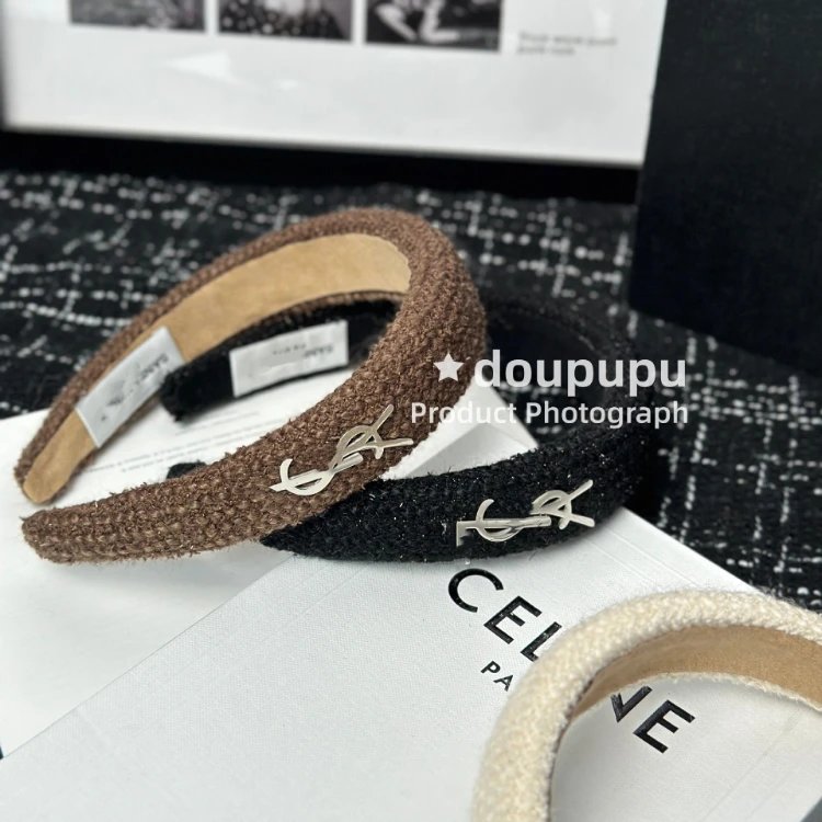 Saint Laurent Uncategorized Bouclé Monogram Headband image 6