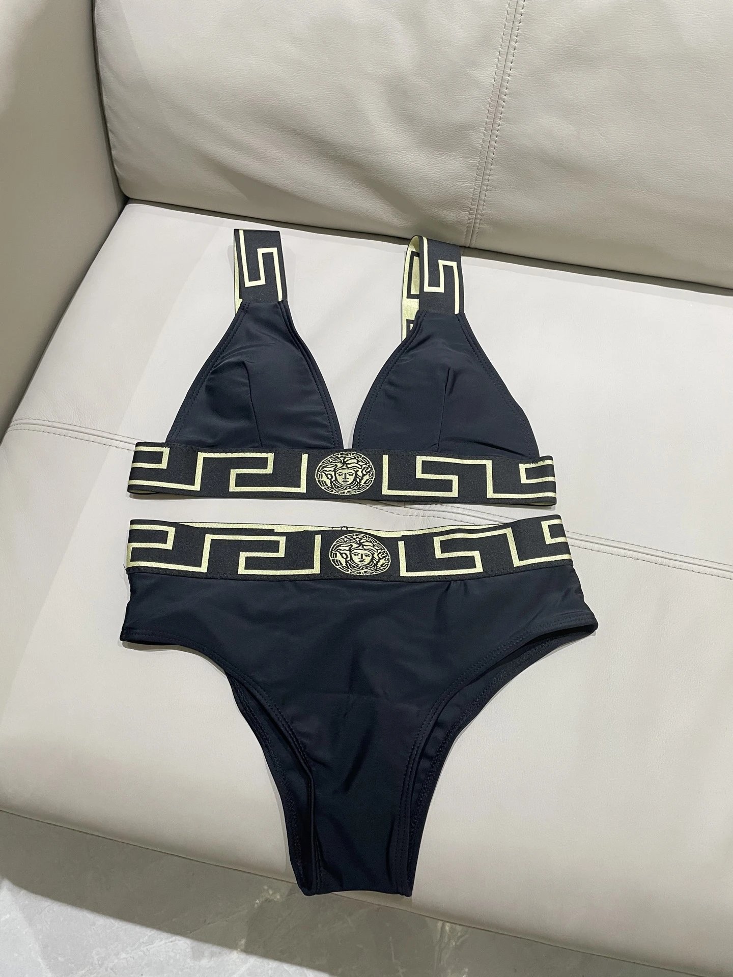 Versace Swimwear Two-Piece Triangle Bikini Set — 12