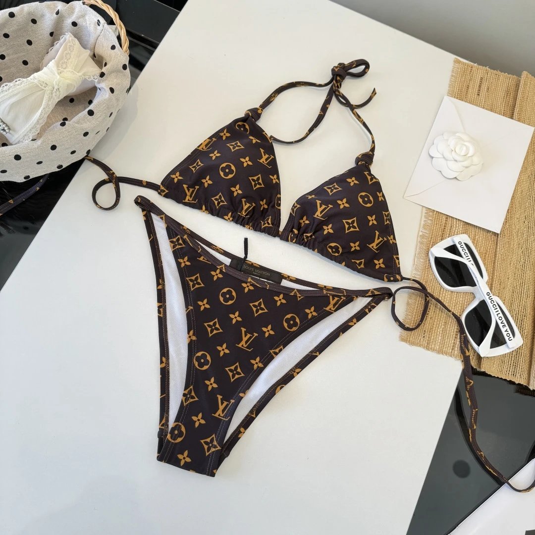 Louis Vuitton Swimwear Triangle tie-side bikini set — 6