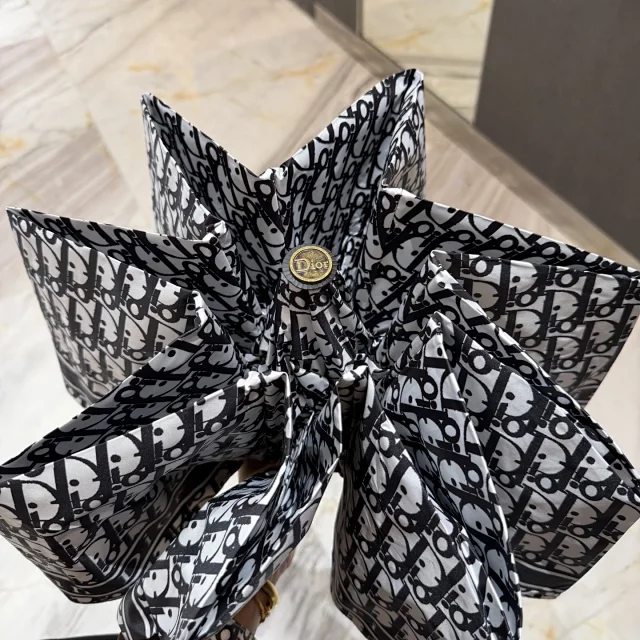 Dior Uncategorized Folding umbrella with Oblique monogram print product detail image 4
