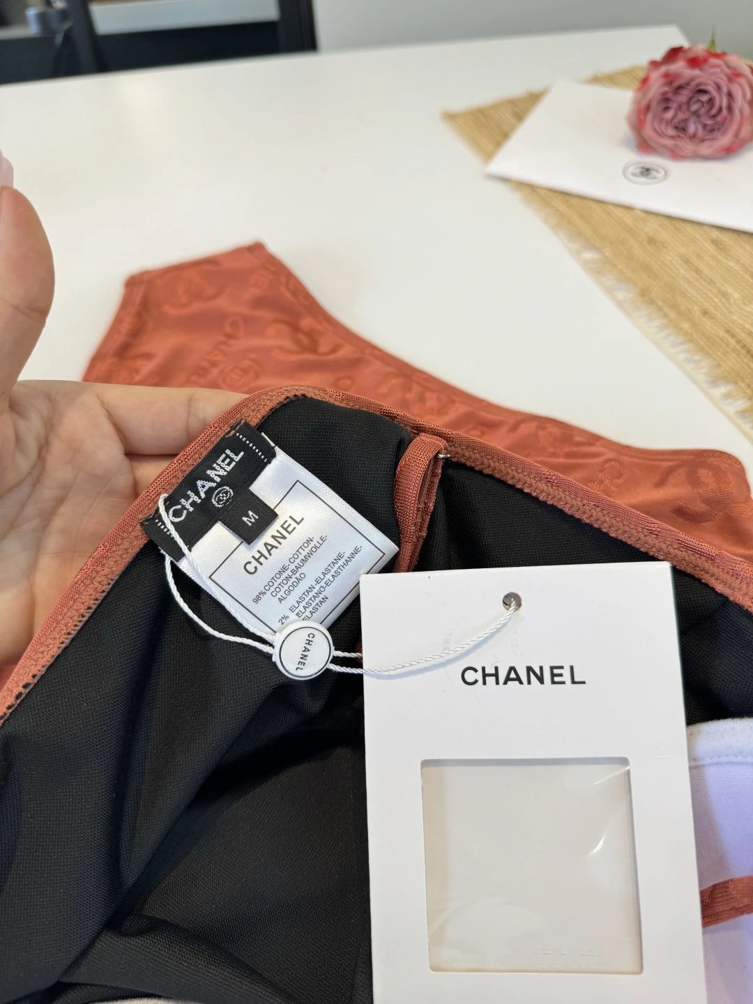 Chanel Swimwear Jacquard logo print padded underwire one-piece swimsuit image 8