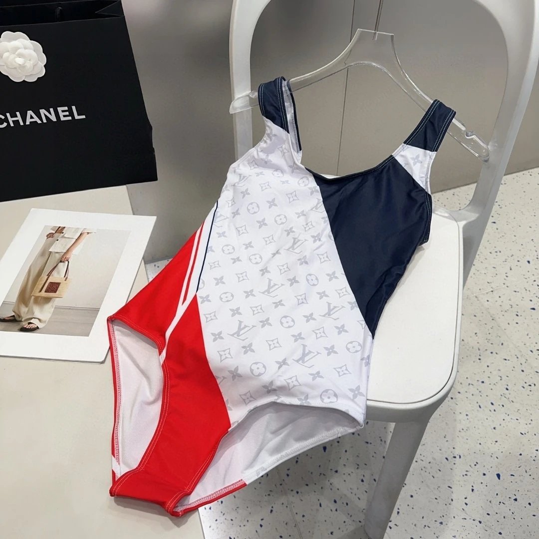 Louis Vuitton Swimwear One-Piece Monogram Swimsuit with Spaghetti Straps — 5