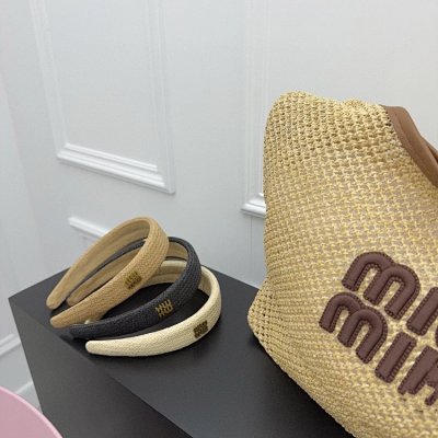 Miu Miu Logo-Embellished Woven Headbands