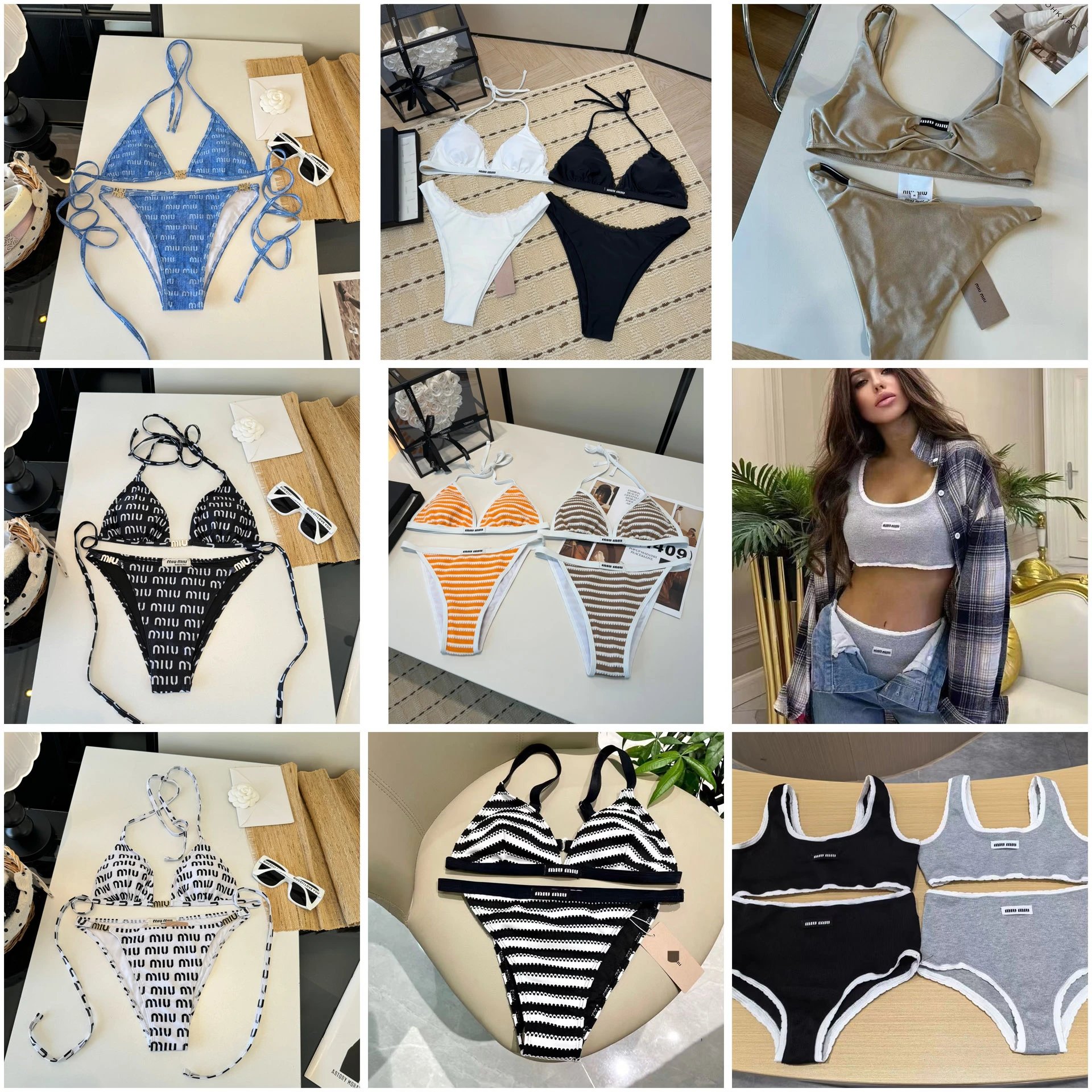 Miu Swimwear Triangle Bikini Sets image 1
