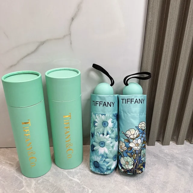 Tiffany & Co. Uncategorized Five-fold folding floral-print umbrella product detail image 1