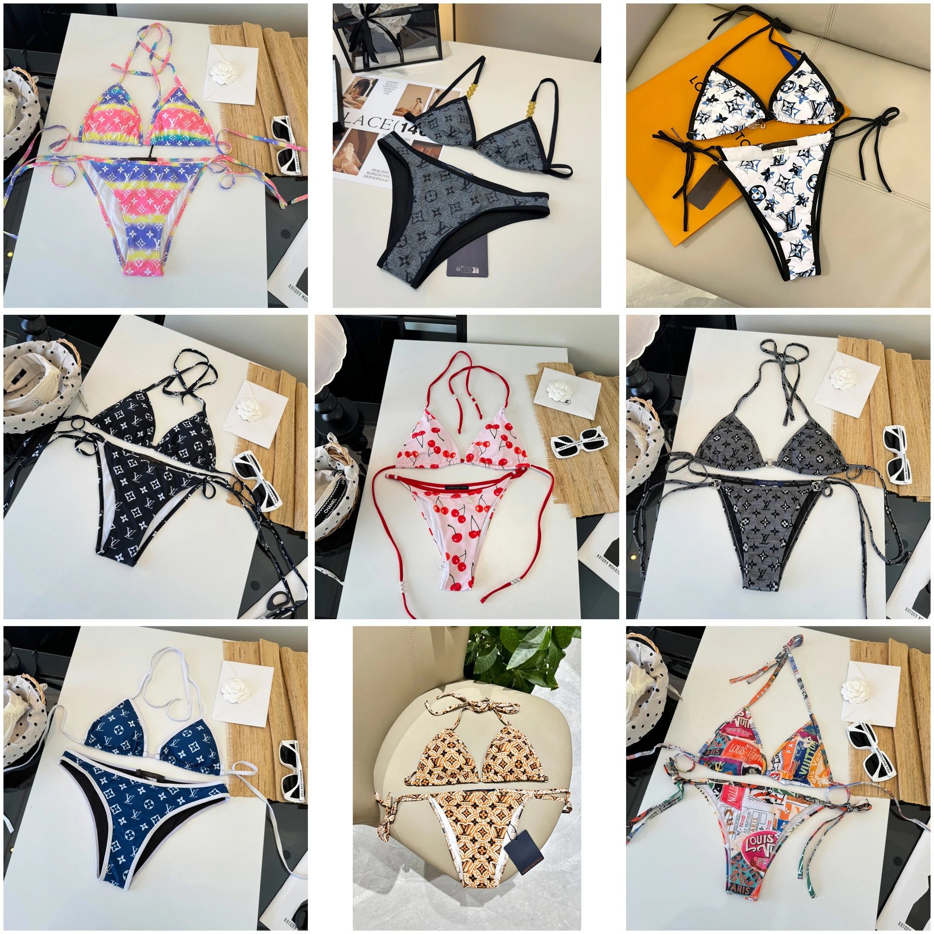 Louis Vuitton Swimwear Triangle tie-side bikini set image 1