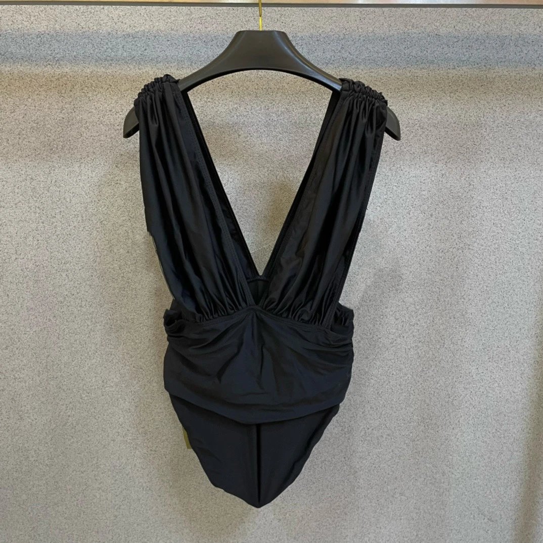Gucci Swimwear 6461 Deep-V Ruched One-Piece Swimsuit image 4