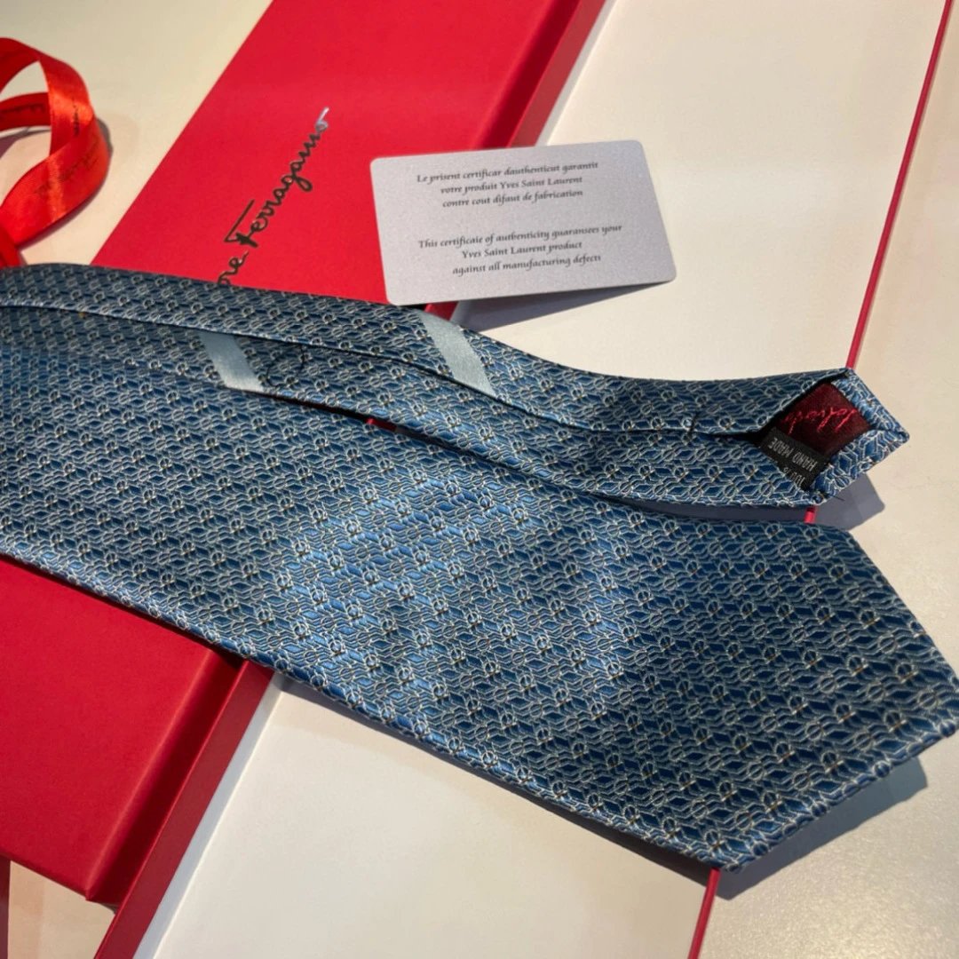 Salvatore Ferragamo Ties Horseshoe Motif Necktie — 07