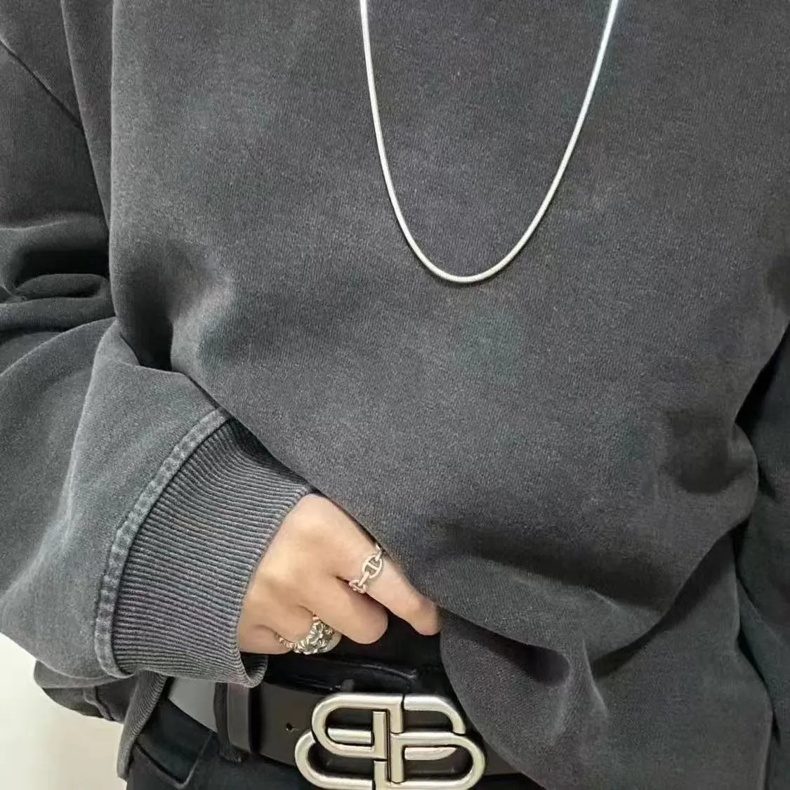 Balenciaga Belts BB-logo buckle leather belt image 7