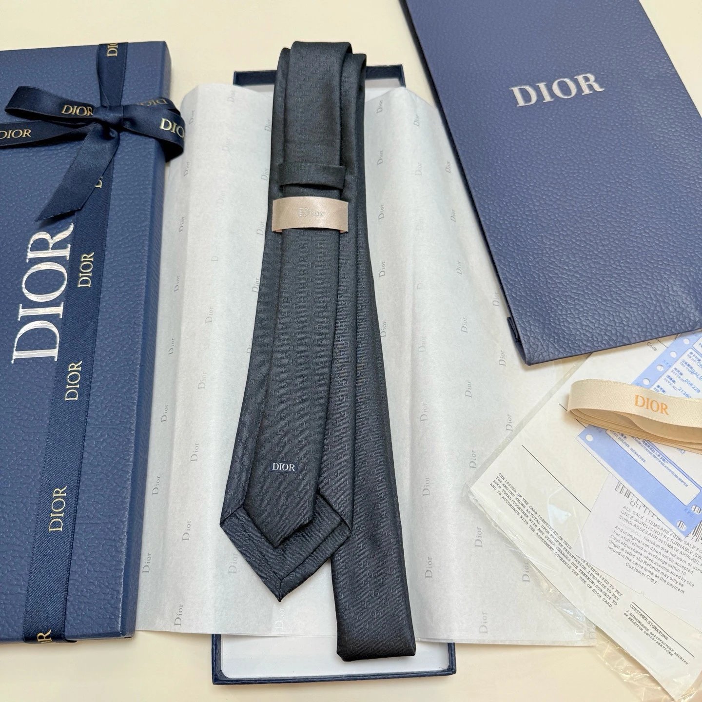 Dior Ties 6552 Jacquard Logo Necktie image 2