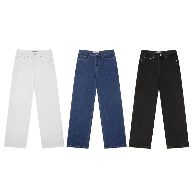 Unbranded Wide-Leg Straight Jeans [3 styles]