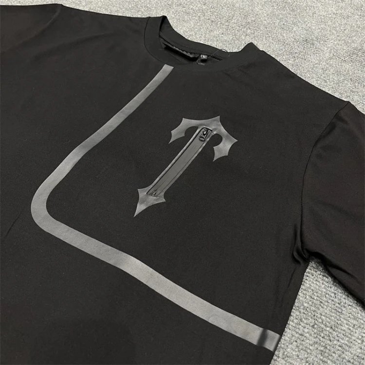 Unbranded T-Shirts Short-Sleeve T-Shirt with Chest Zip Graphic image 4