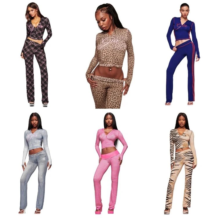 I.AM.GIA Printed Zip Tops & Pants [40 styles]