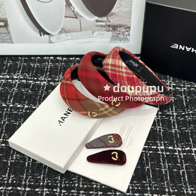 Chanel Uncategorized Plaid Padded Headband product detail image 1