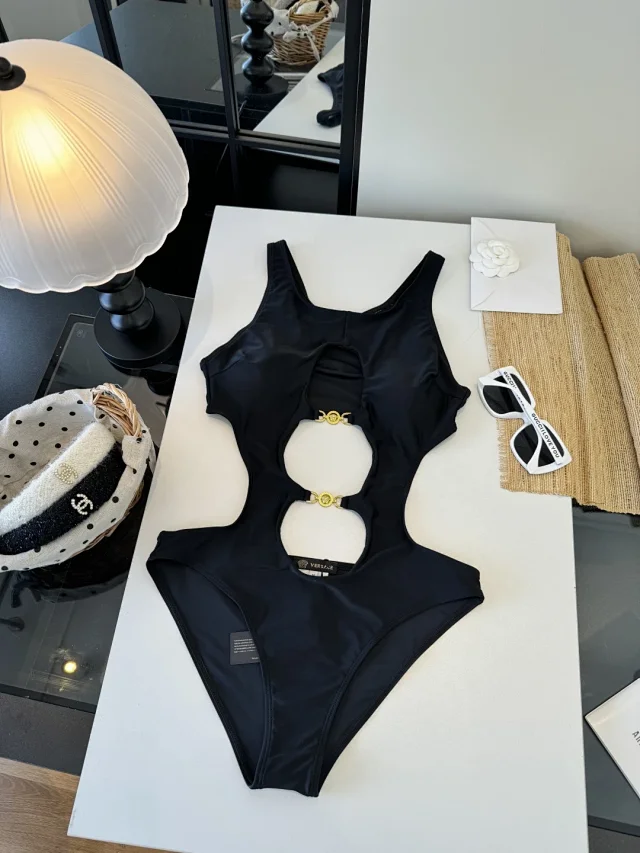 Versace Swimwear Cutout one-piece swimsuit with Medusa hardware product detail image 3