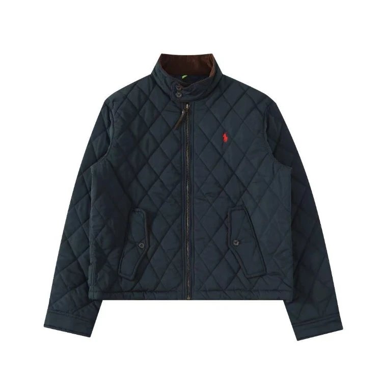 Ralph Lauren Jackets Diamond-Quilted Stand-Collar Jacket — Navy Blue