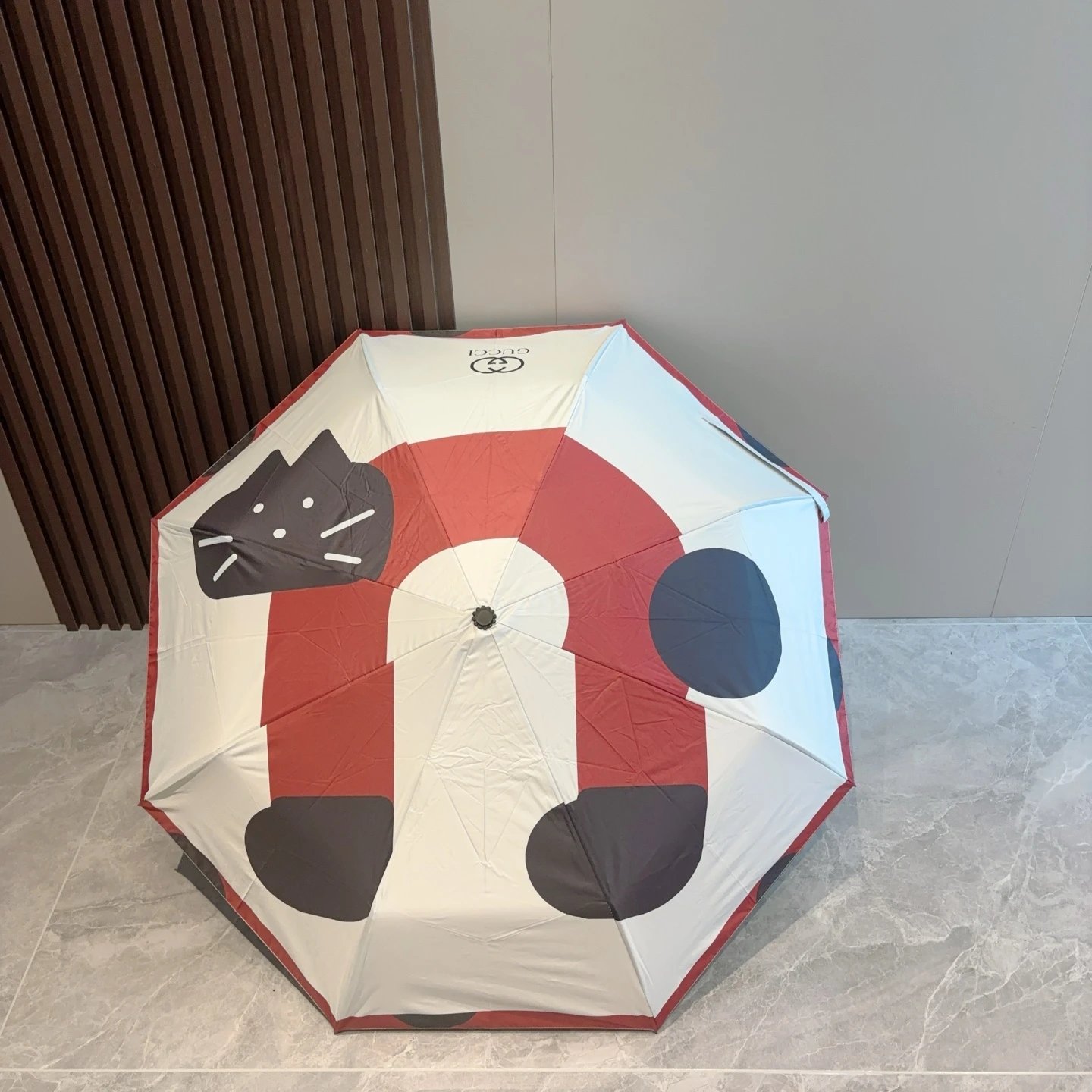 Gucci Uncategorized Folding Cat Print Umbrella — 02