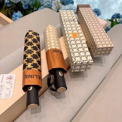 Celine Triomphe Print Folding Umbrella