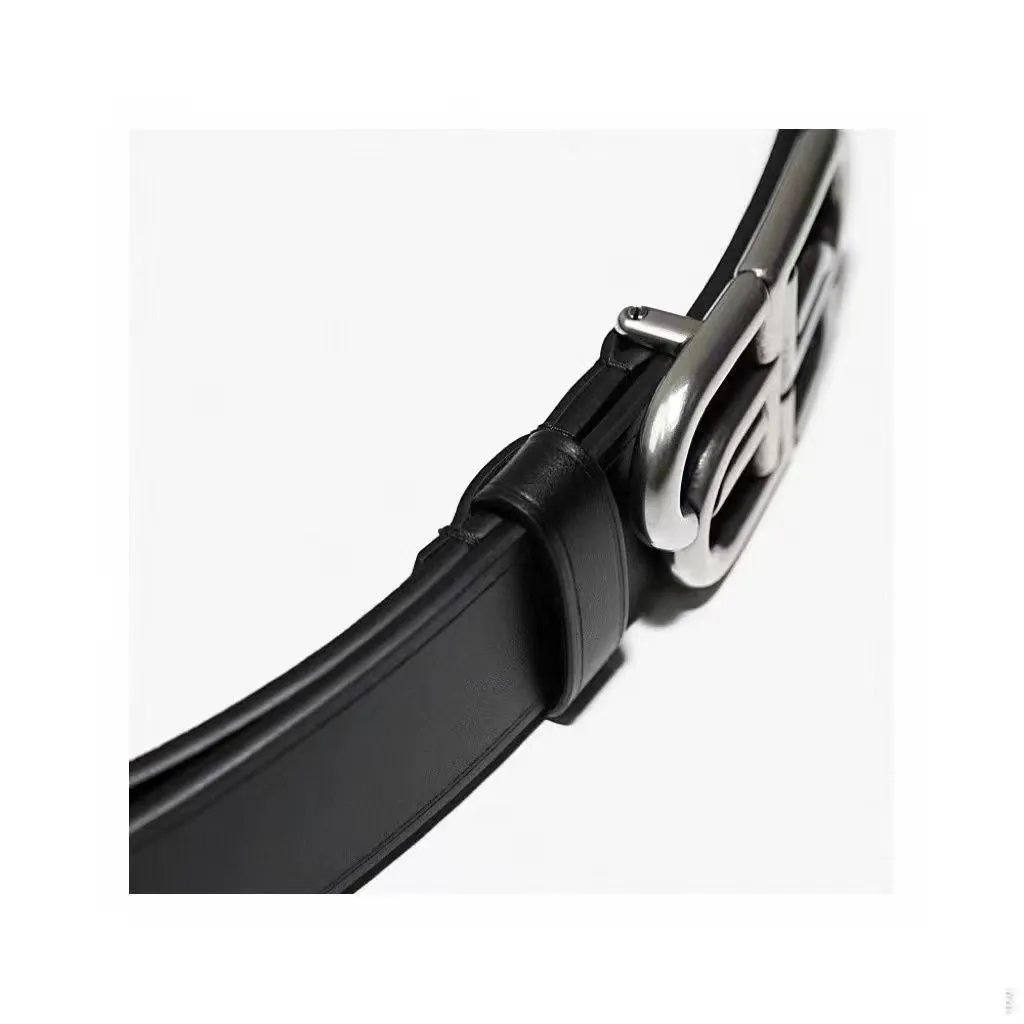 Balenciaga Belts BB-logo buckle leather belt image 6
