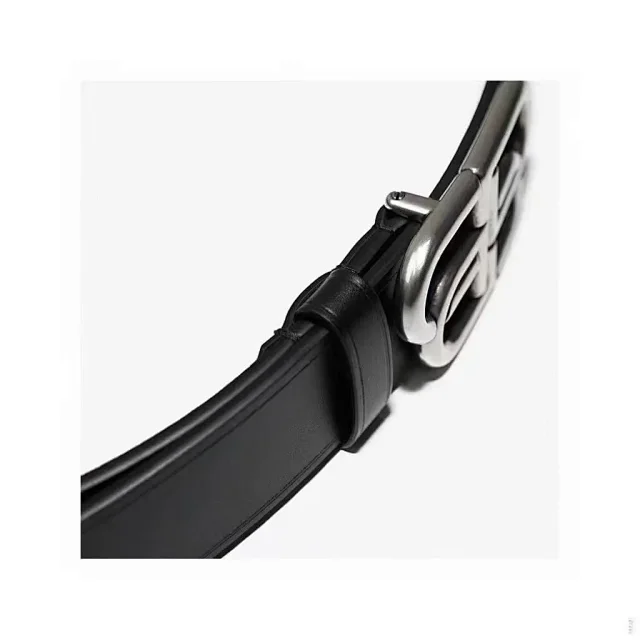 Balenciaga Belts BB-logo buckle leather belt product detail image 6