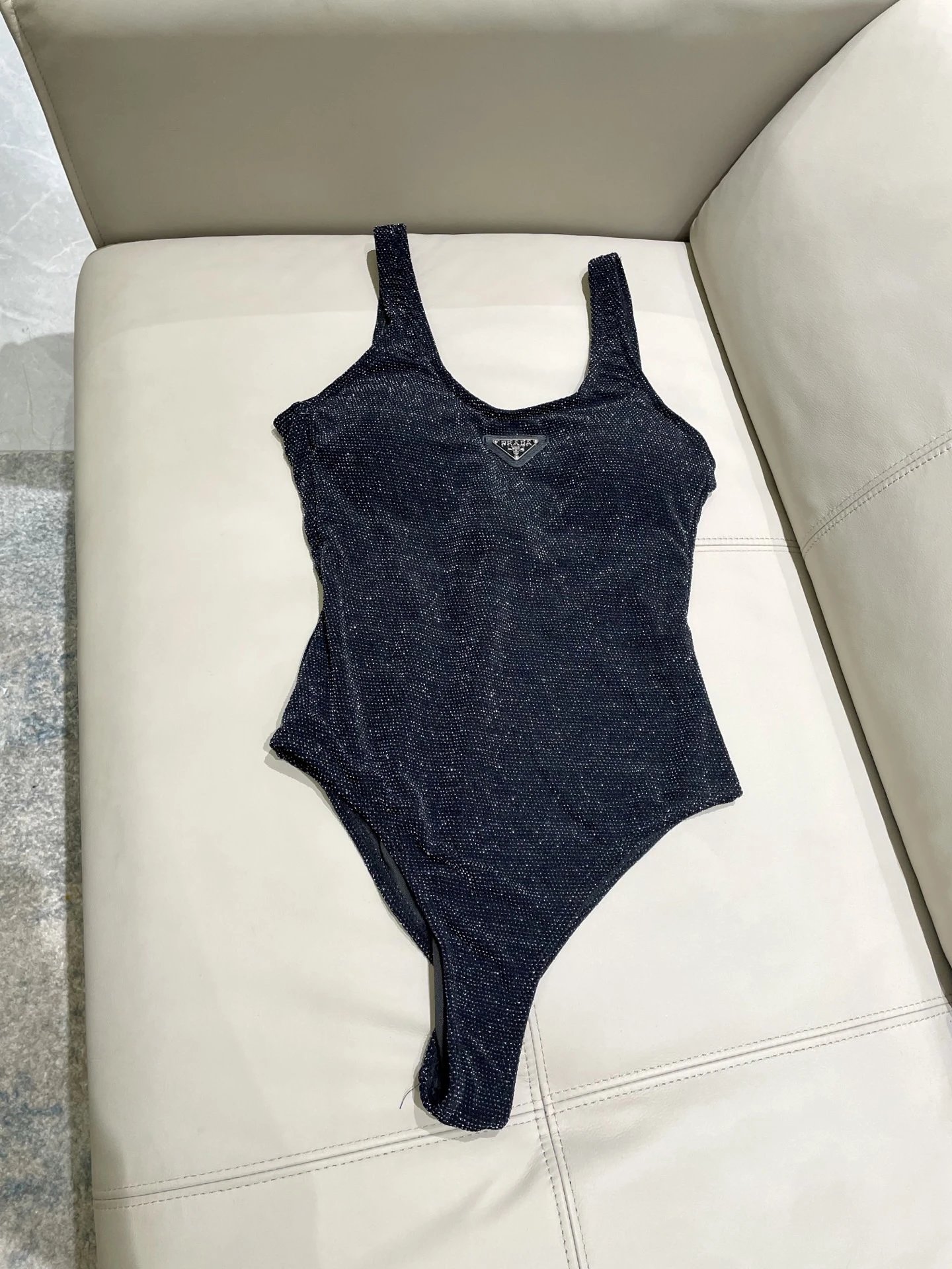 Prada Swimwear One-piece swimsuit with triangle logo — 02