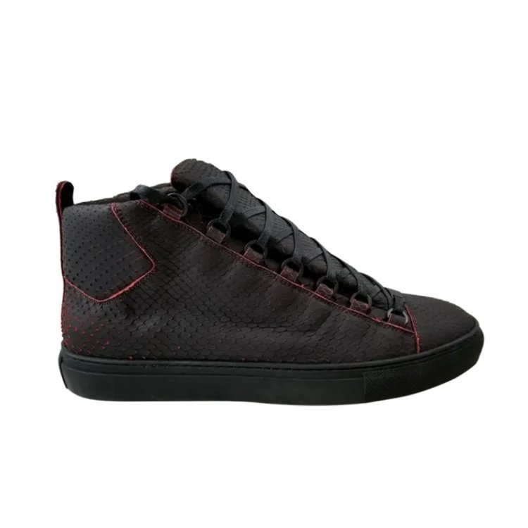 Unbranded Sneakers High-Top Lace-Up Leather — 4