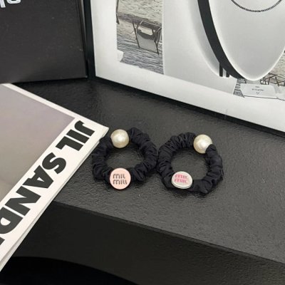 Miu Miu Pearl-Embellished Scrunchie Set