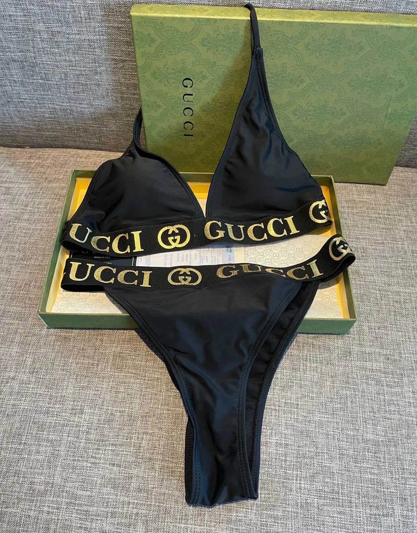 Gucci Swimwear Two-Piece Bikini Set — Black
