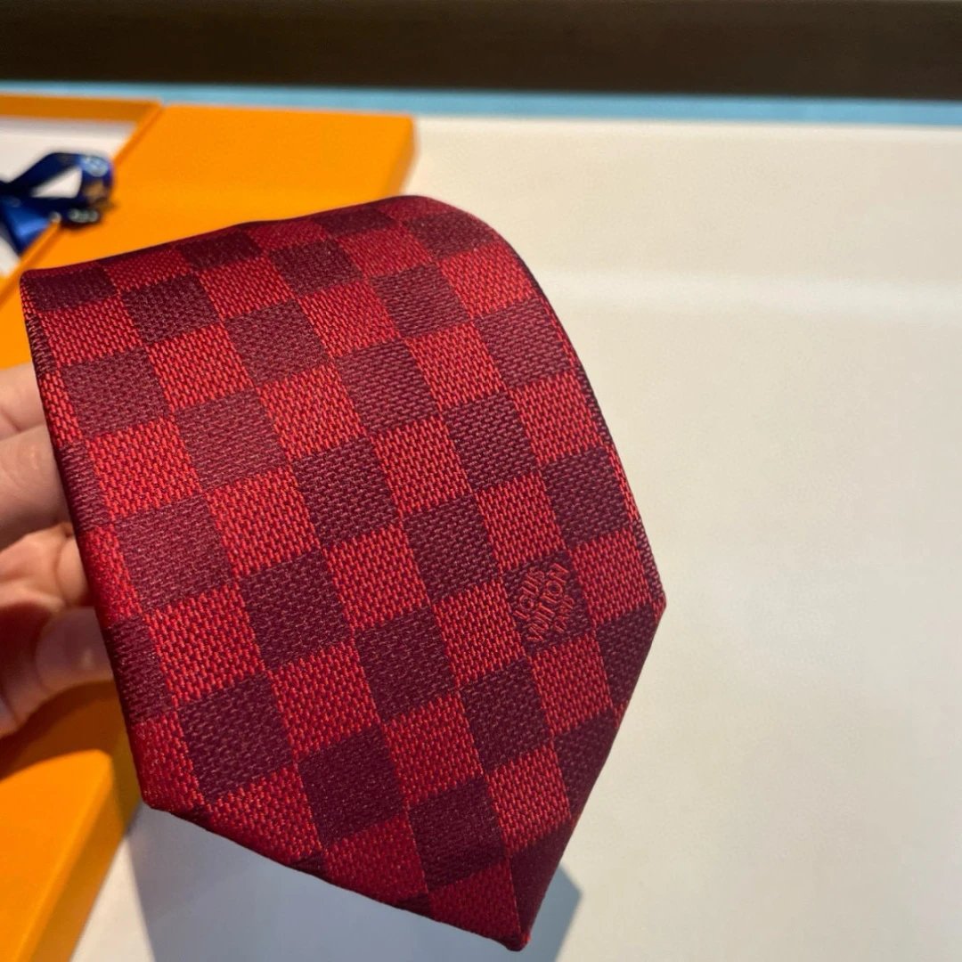 Louis Vuitton Ties Checkered Jacquard Tie — 08