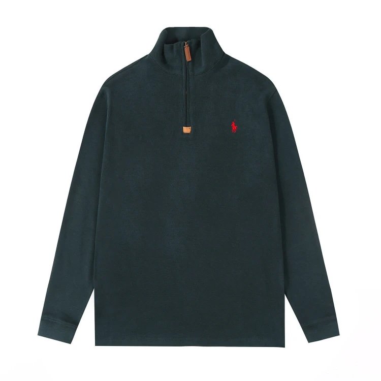 Ralph Lauren Hoodies & Sweatshirts Embroidered Pony Quarter-Zip Stand-Neck Sweatshirt — Dark green