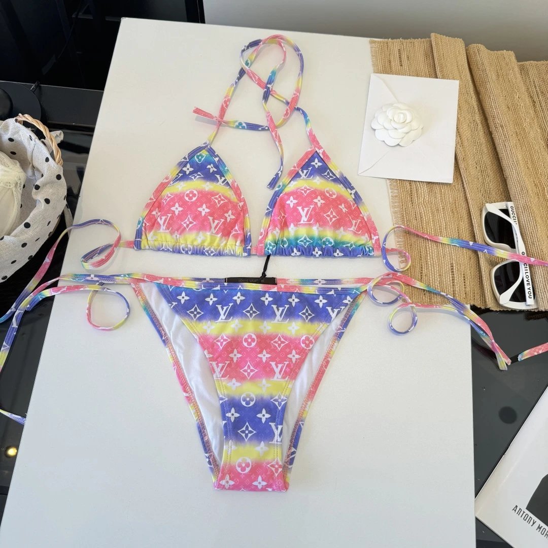 Louis Vuitton Swimwear Triangle tie-side bikini set — 4
