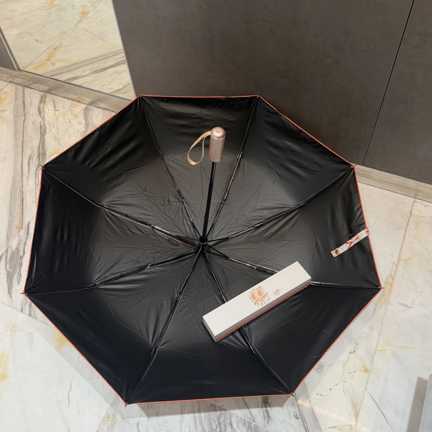 Hermès Uncategorized Equestrian Horse Print Folding Umbrella image 5