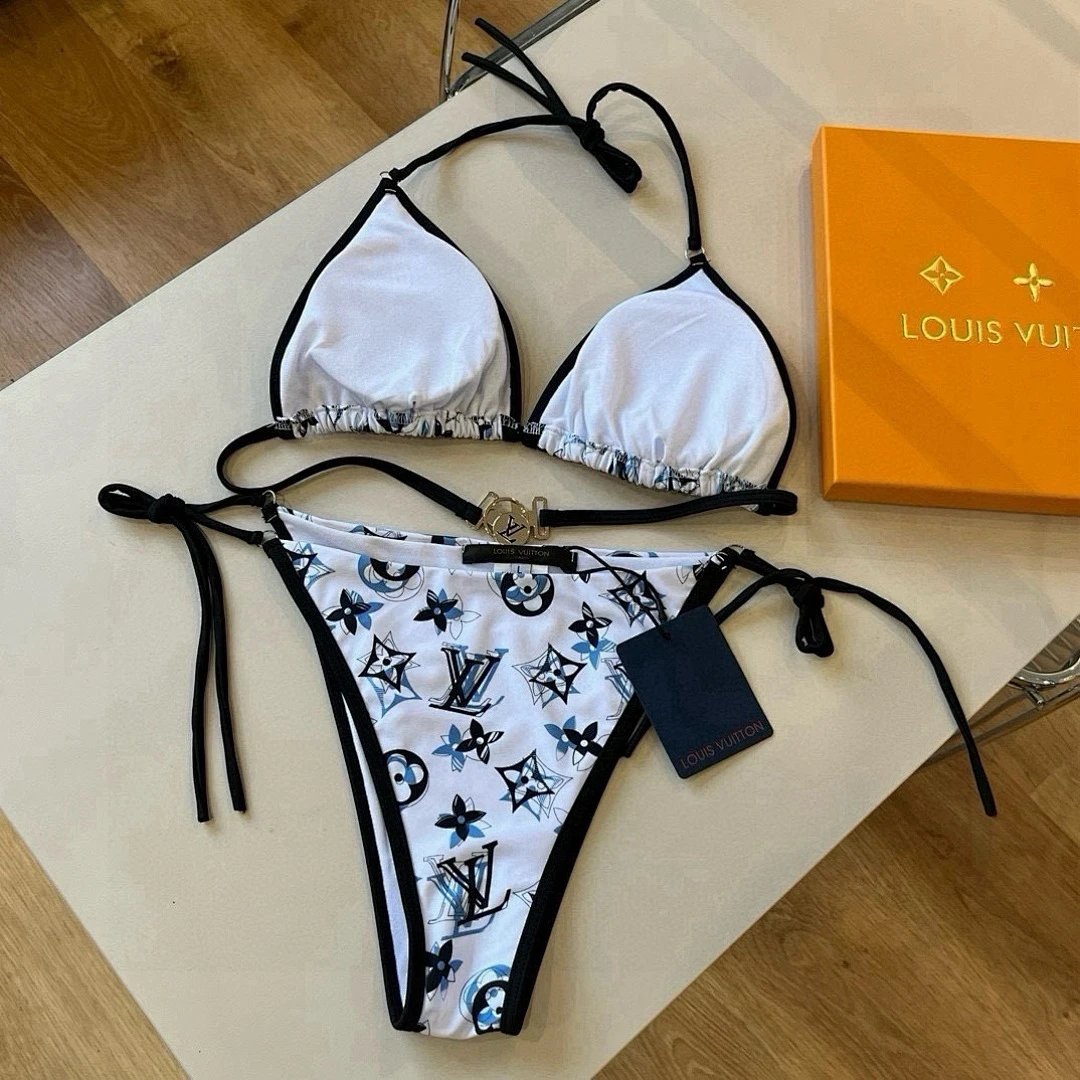 Louis Vuitton Swimwear Triangle tie-side bikini set image 11