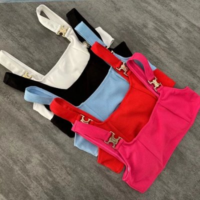 Celine Triomphe Strap Crop Top [5 styles]