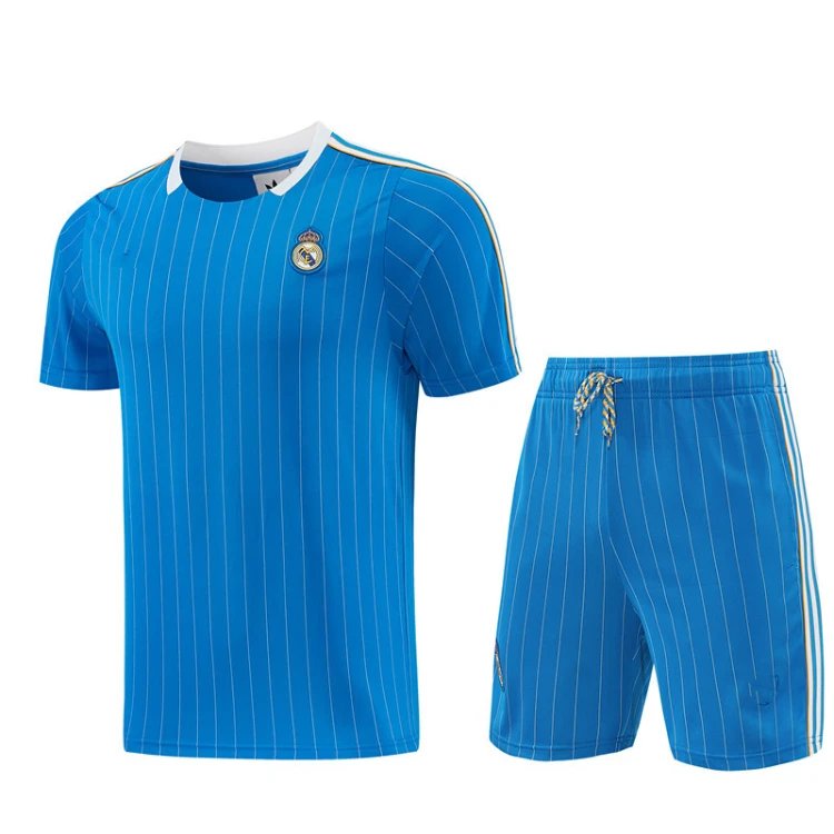 Unbranded Football Jerseys Short-Sleeve Jersey and Shorts Set — SKU-19-26 Real Madrid Paisley Short-Sleeve Set