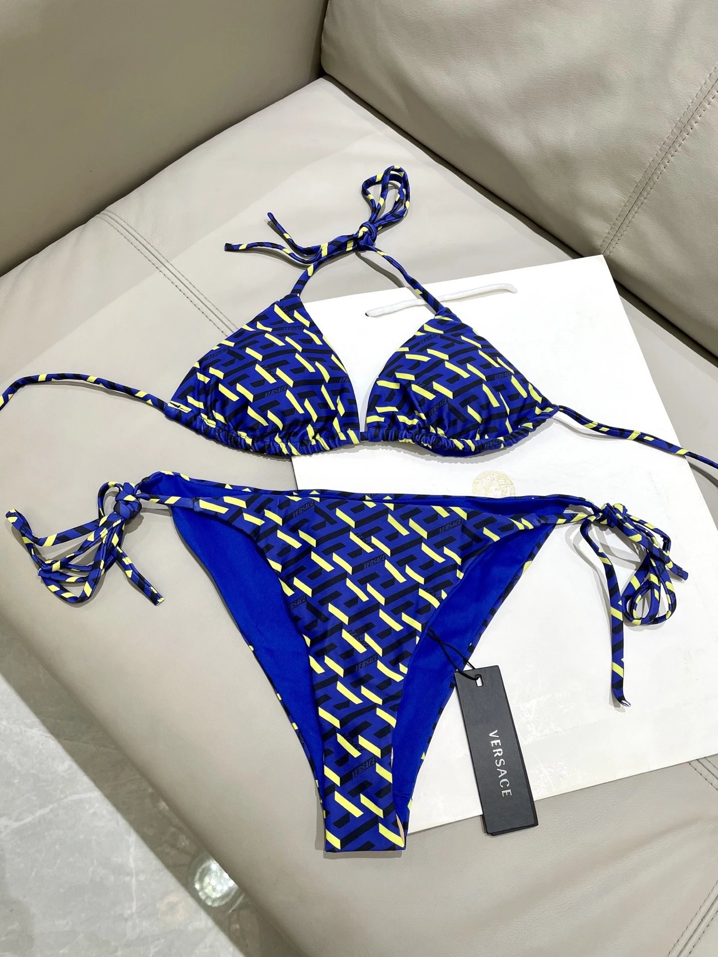 Versace Swimwear Two-Piece Triangle Bikini Set — 9