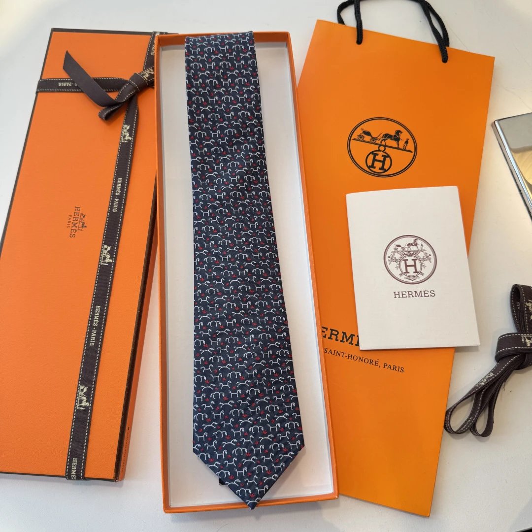 Hermès Ties 6545 Horse Motif — 03