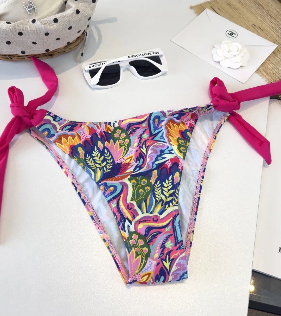 Versace Swimwear Two-Piece Triangle Bikini Set image 4