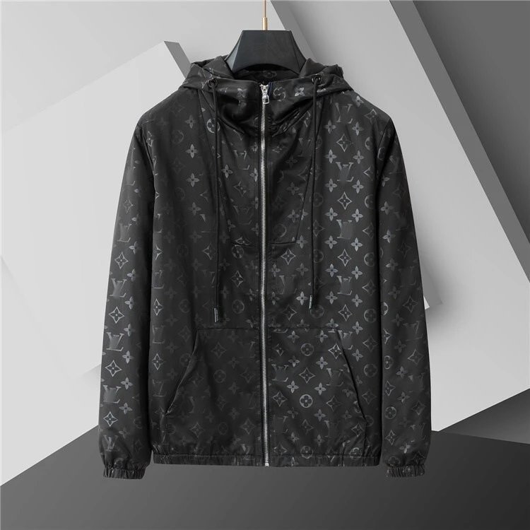 Unbranded Jackets Zip-Up Windbreaker — SKU-37-Black 66070