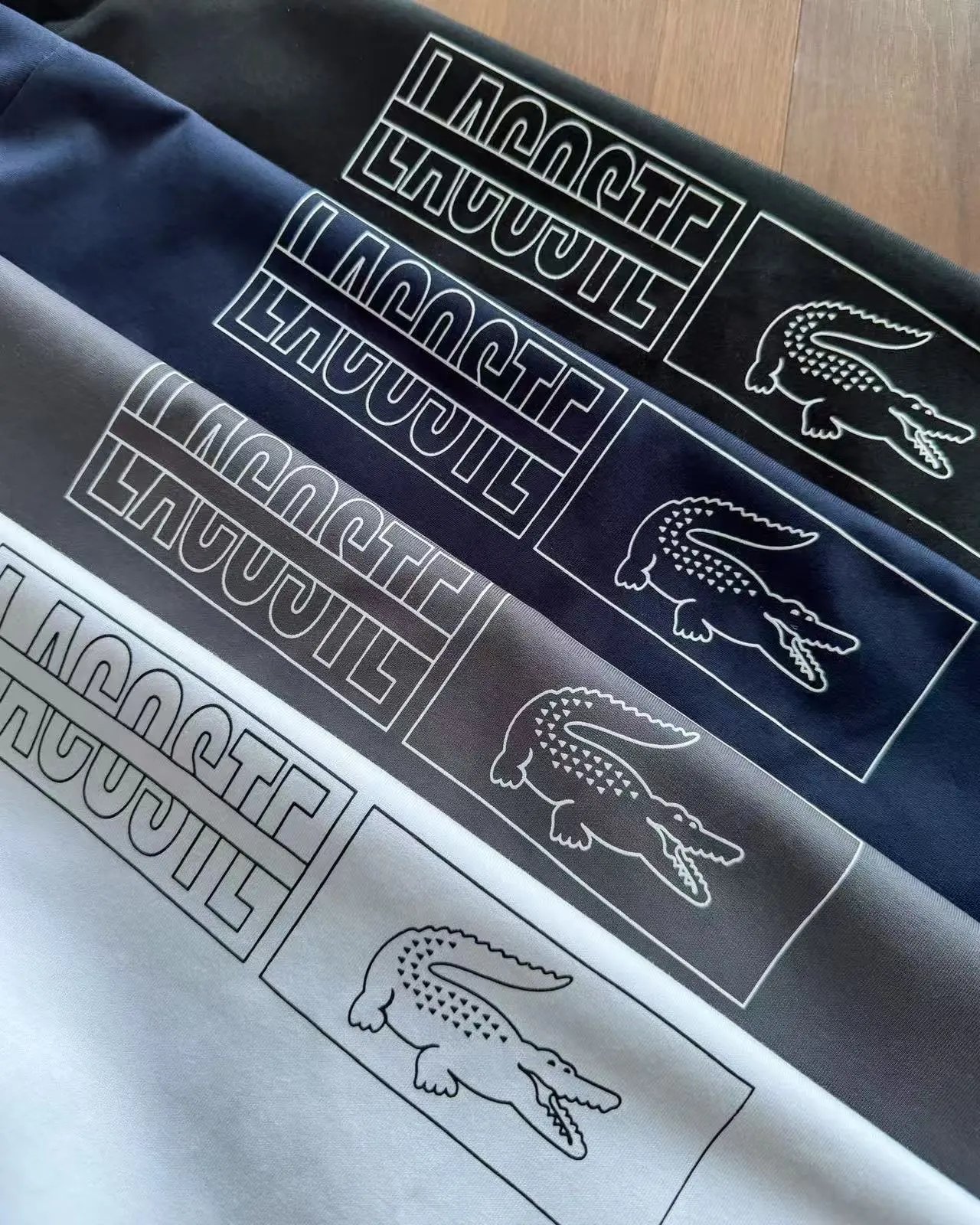 Lacoste T-Shirts Crew-Neck Crocodile Logo Graphic image 3