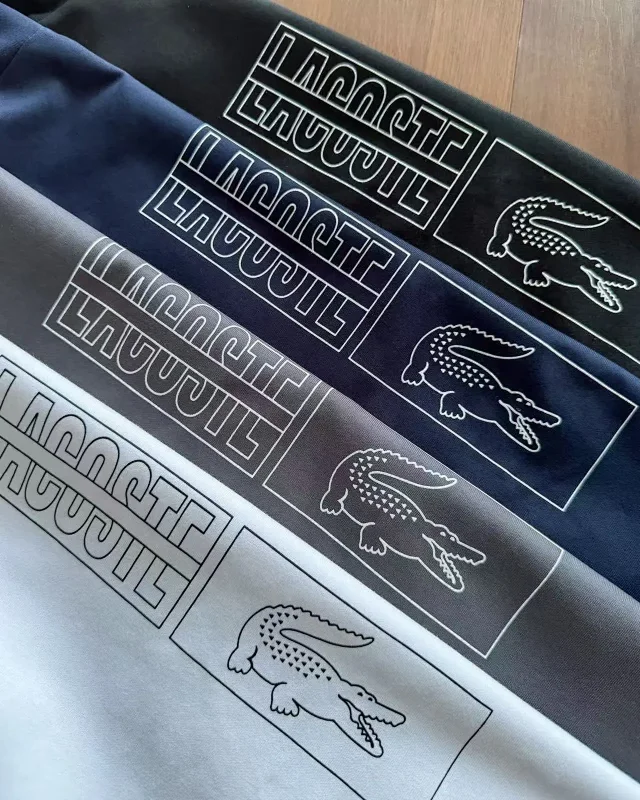 Lacoste T-Shirts Crew-Neck Crocodile Logo Graphic product detail image 3