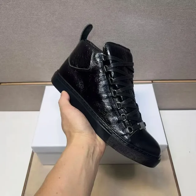 Unbranded Sneakers High-Top Lace-Up Leather product detail image 3